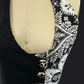 Tanya Pants Set - Black/White Brocade